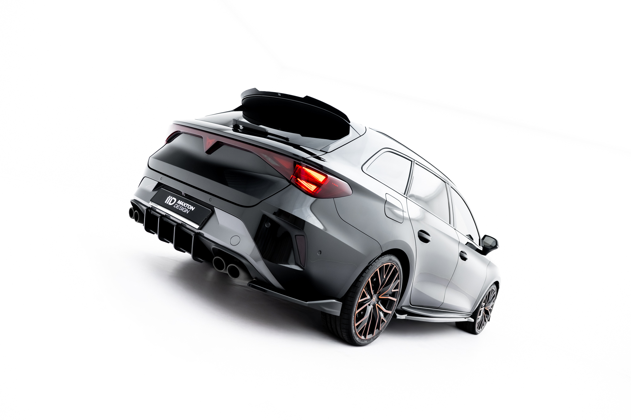 Diffusor Flaps V.3 passend für CUPRA Leon ST Mk1 FL schwarz Hochglanz