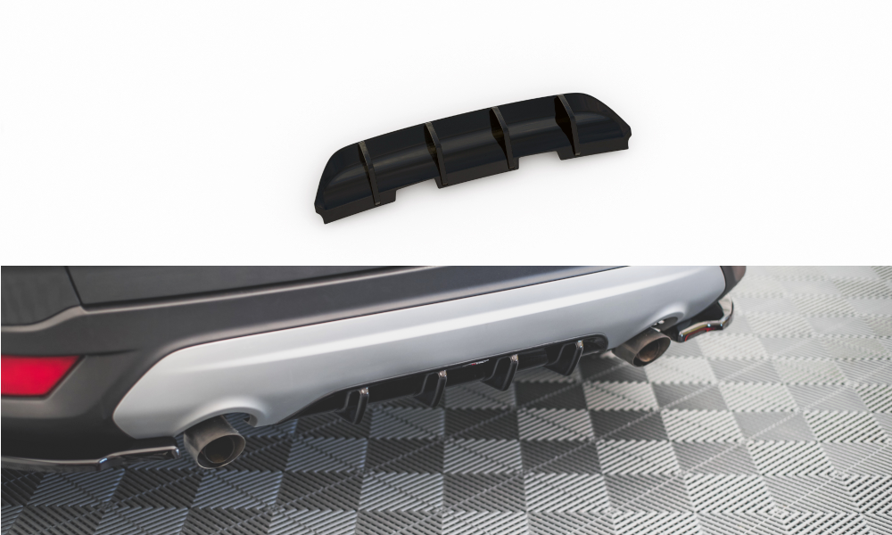 Street+ Heck Ansatz Diffusor passend für Ford Escape Mk3 schwarz Hochglanz