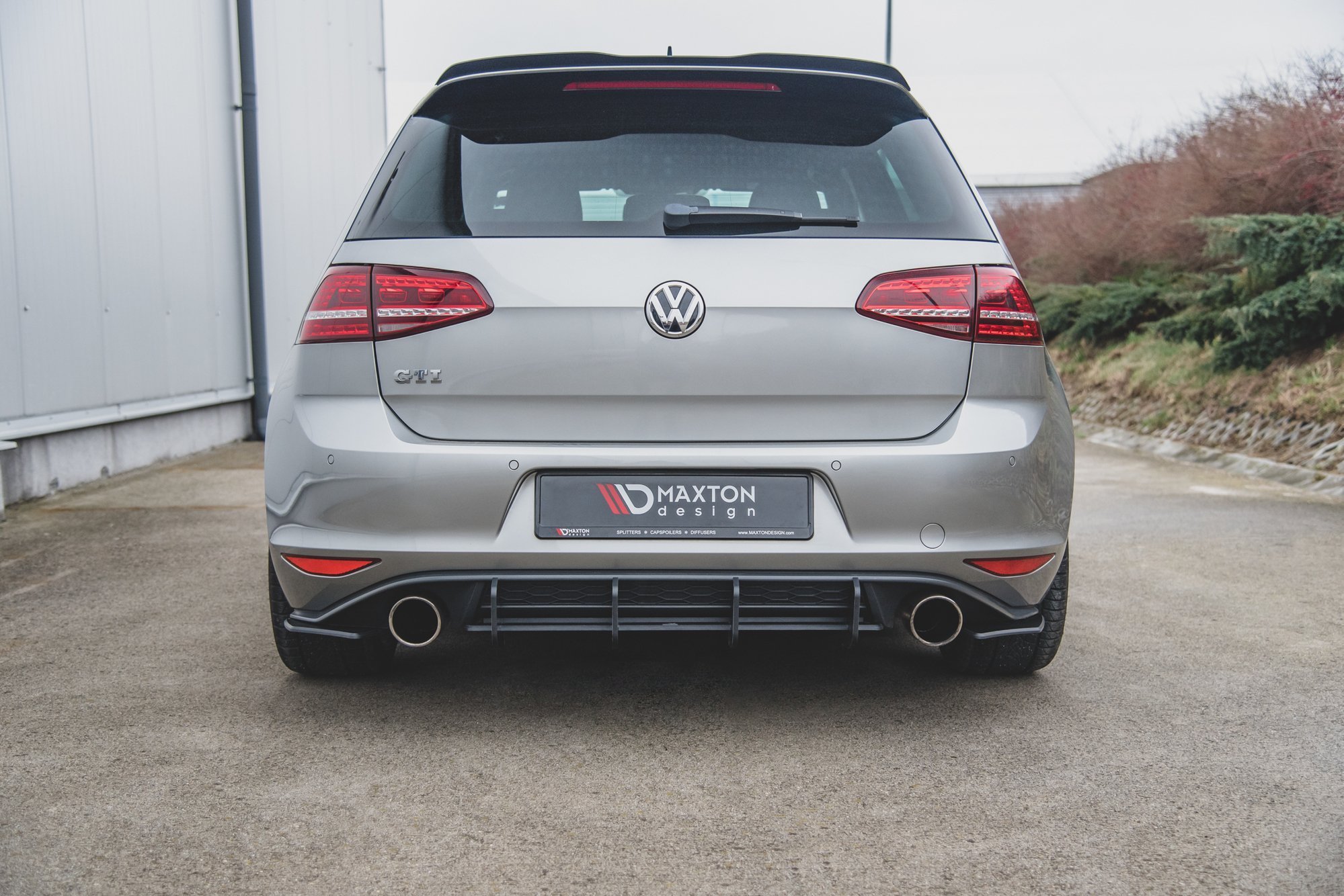 Diffusor Heck Ansatz für Heckschürze V.2 für VW Golf 7 GTI