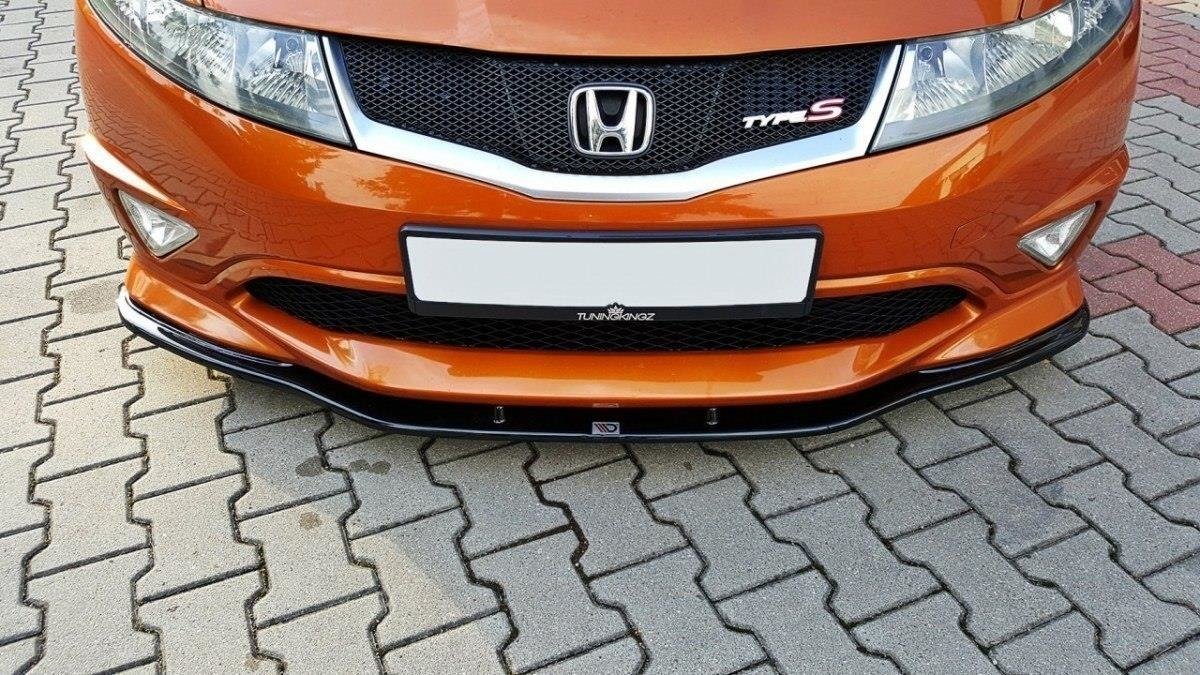 Street+ Spoilerlippe Front Ansatz passend für Honda Civic VIII TYPE S/R schwarz Hochglanz