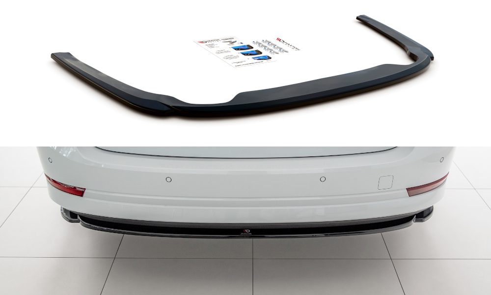 Mittlerer Diffusor Heck Ansatz für Skoda Octavia Mk4 Carbon Look
