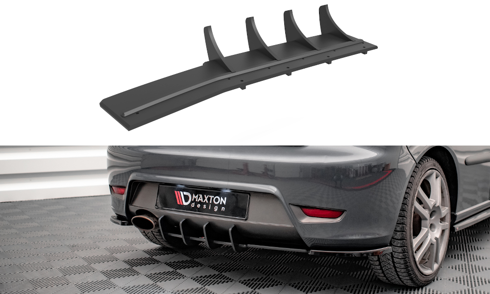 Street Pro Heckschürze Heck Ansatz Diffusor passend für Seat Ibiza CUPRA Mk3 schwarz-rot