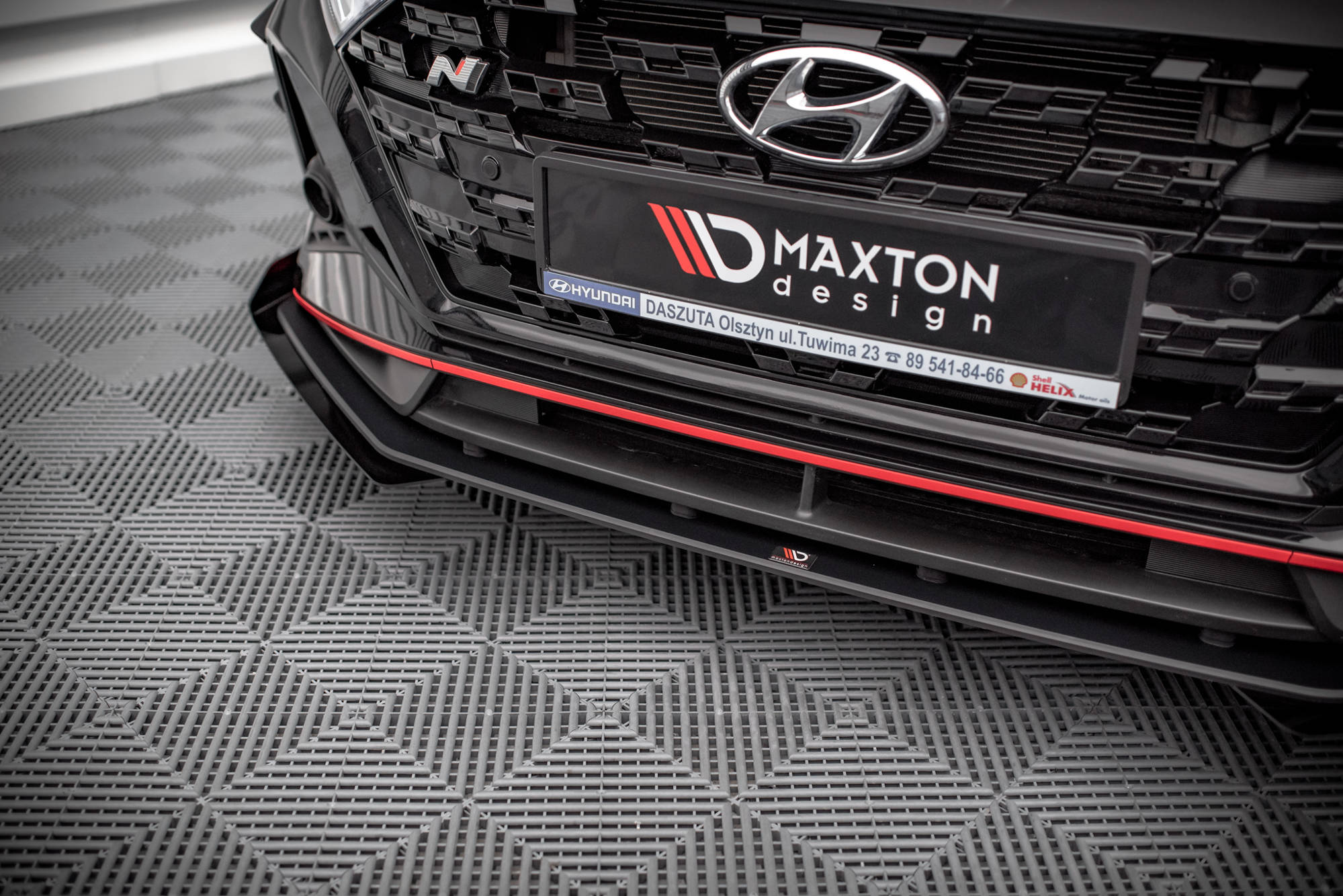 Front Stoßstange Flaps passend für Hyundai I20 N Mk3 schwarz Hochglanz