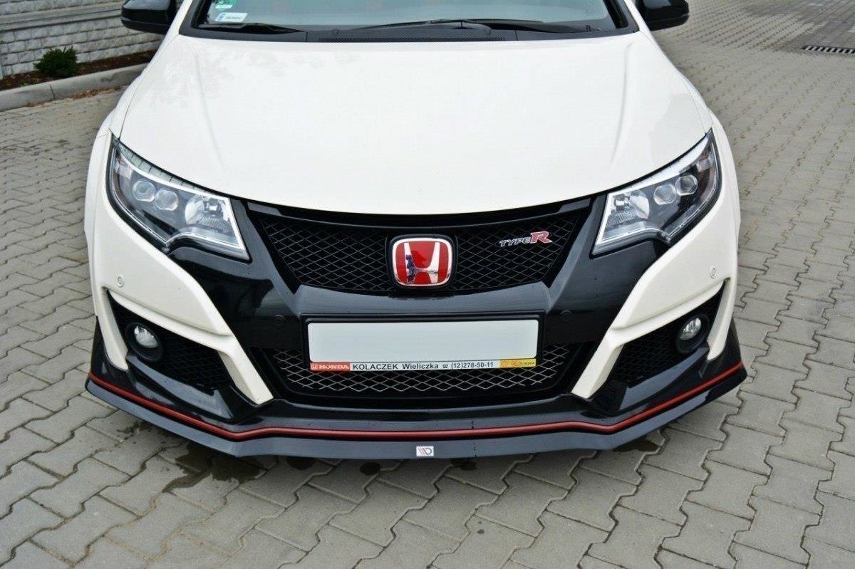 Street+ Spoilerlippe Front Ansatz V.2 passend für Honda Civic IX TYPE R schwarz Hochglanz