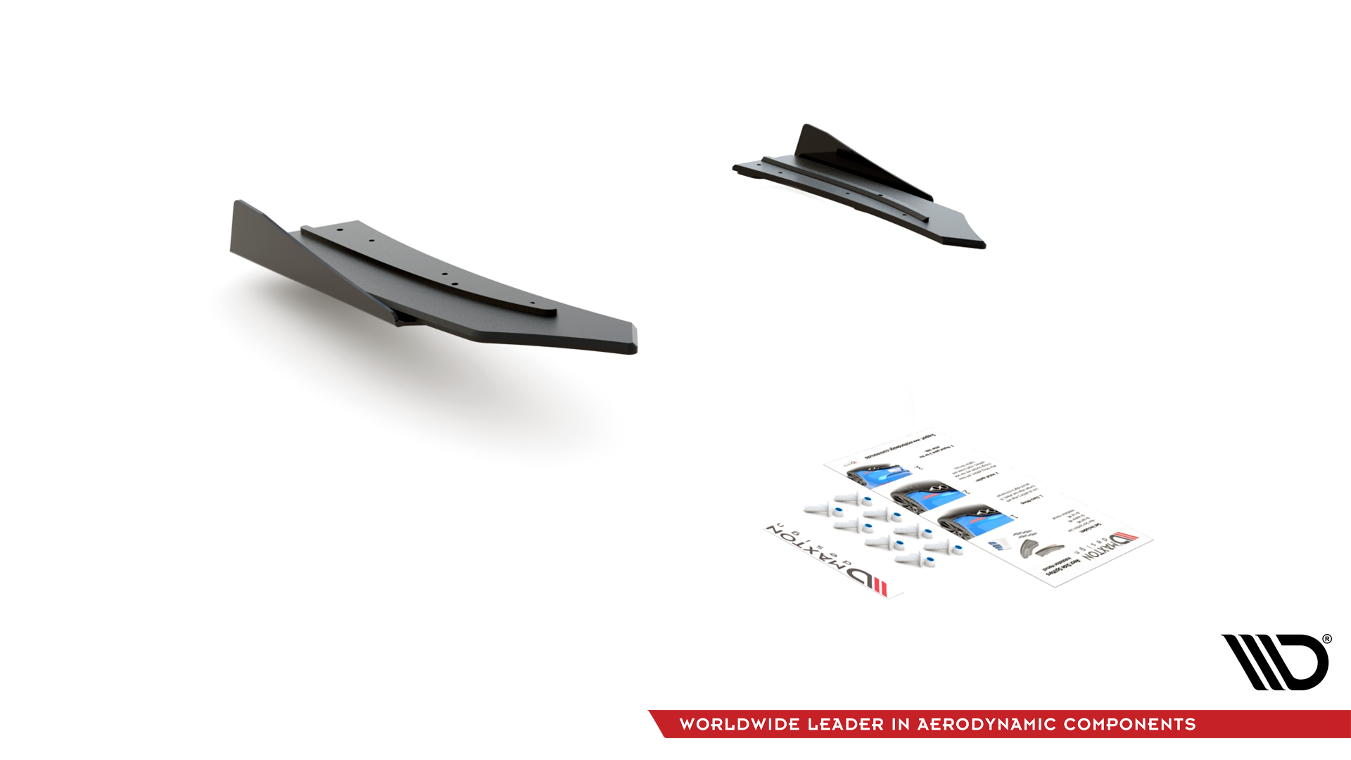 Street Pro Heck Ansatz Diffusor + Flaps passend für Mercedes-AMG C43 Coupe C205 rot+ Hochglanz Flaps