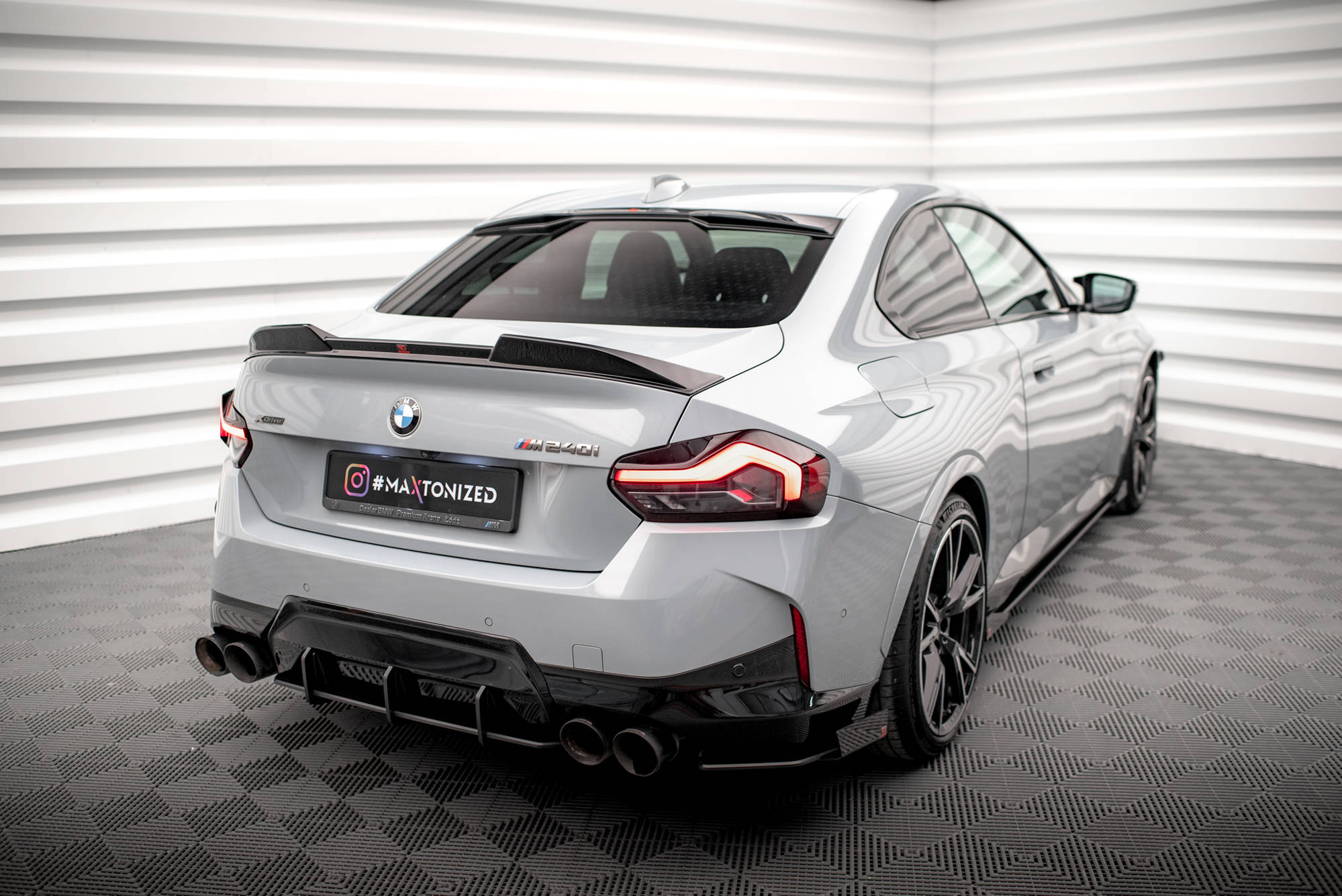 Heckscheiben Spoiler passend für BMW 2 Coupe G42 / M2 G87 schwarz Hochglanz