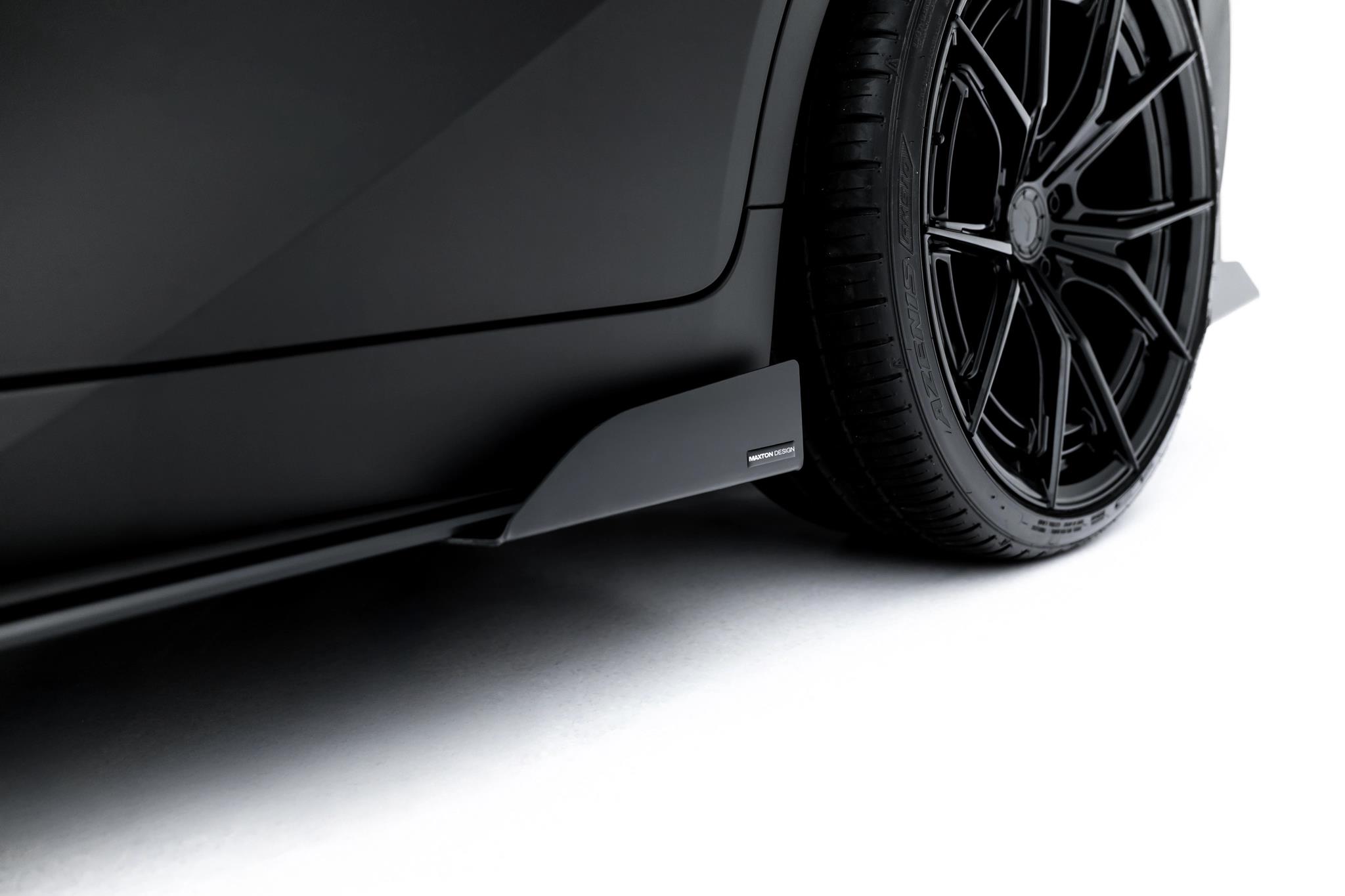 Seitenschweller Ansatz Paar + Flaps passend für Lexus IS 500 Mk3 Facelift 2 XE30 schwarz Hochglanz