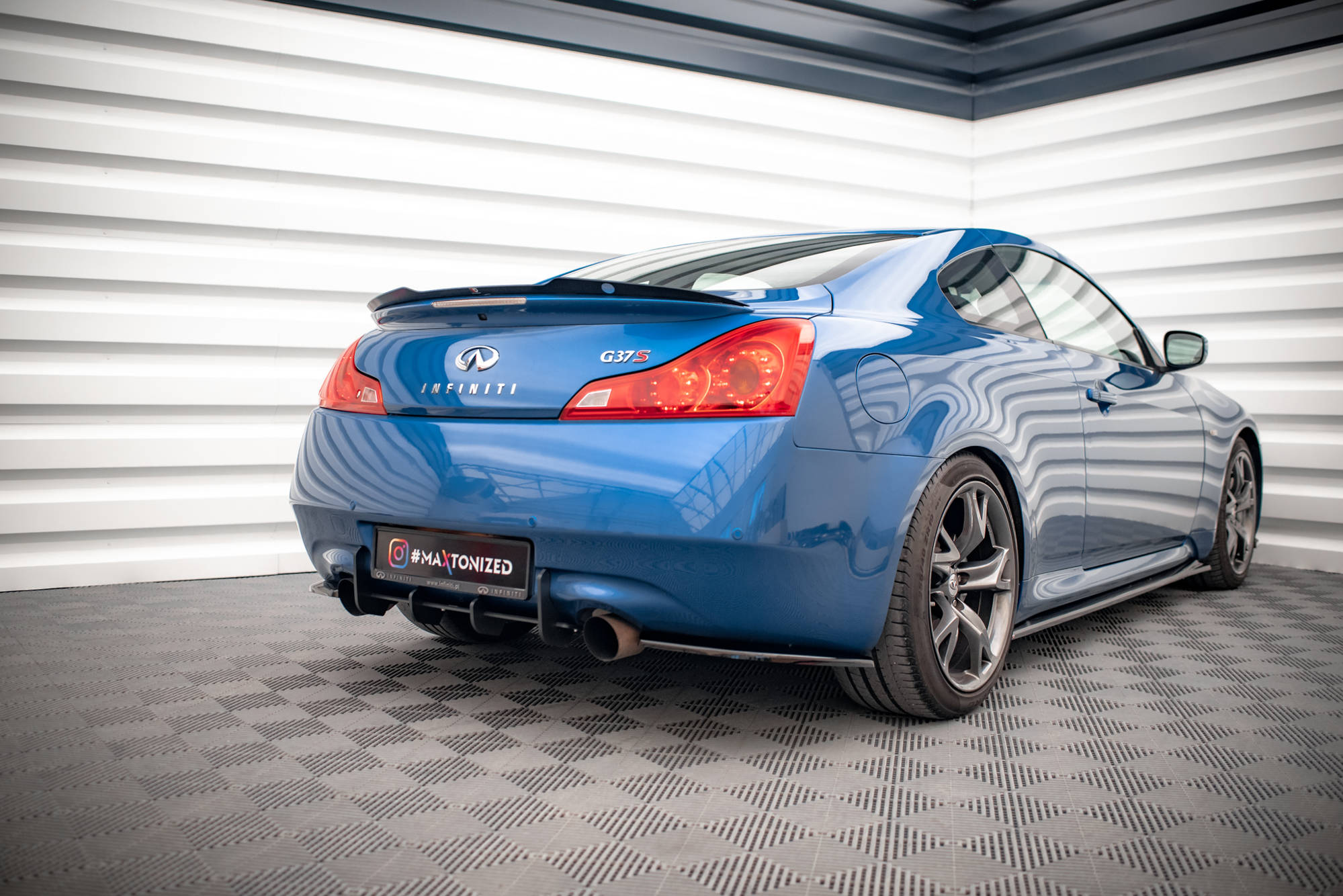 Heckansatz Diffusor passend für Infiniti G37 Coupe schwarz matt