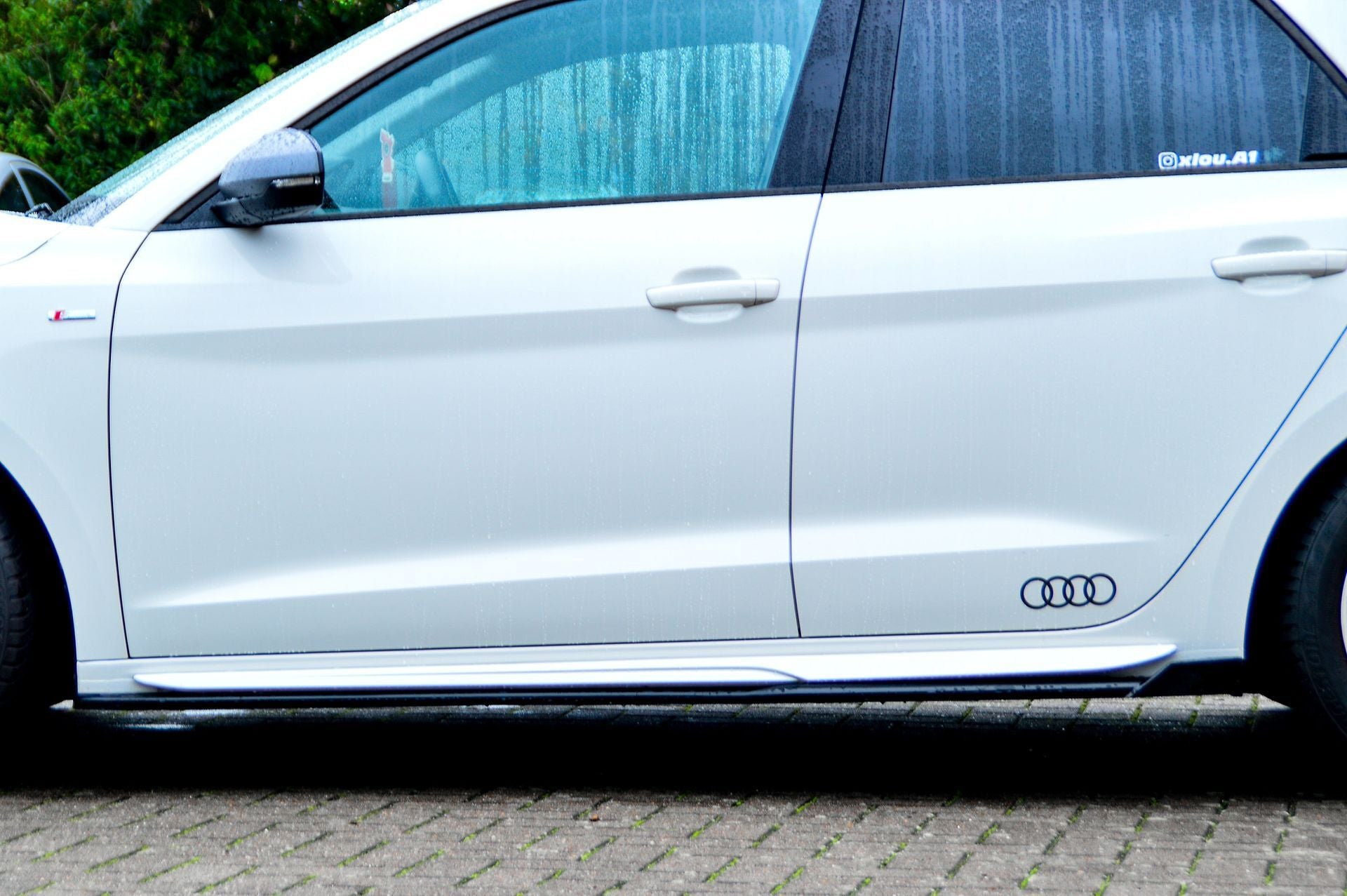 Seitenschweller mit Wings aus ABS für Audi A1 GB Sportback S-Line ab Bj.2018-