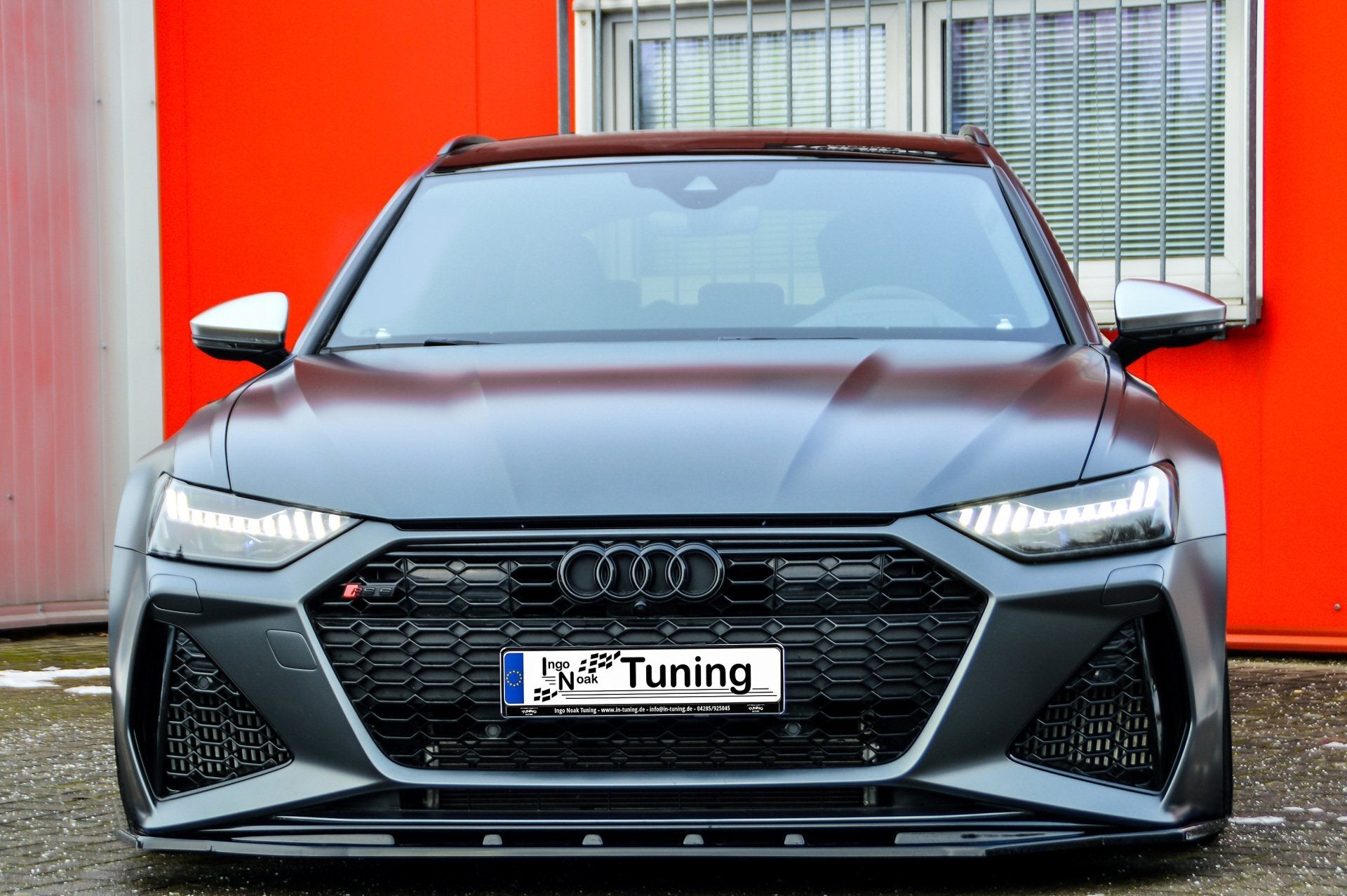 Cup Frontspoilerlippe für Audi RS6 C8 ab Bj. 2019- Schwarz Matt
