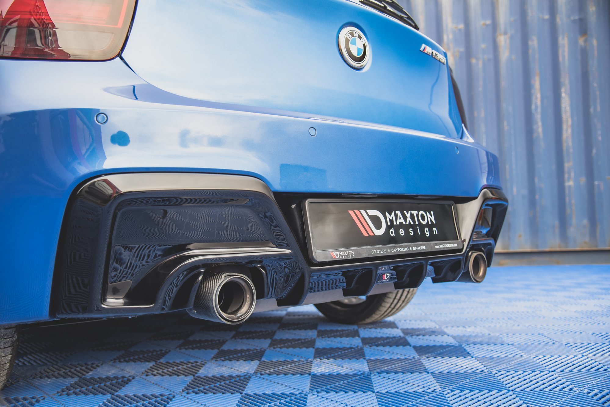 Street+ Heck Ansatz Diffusor V.1 passend für BMW M135i F20 schwarz Hochglanz