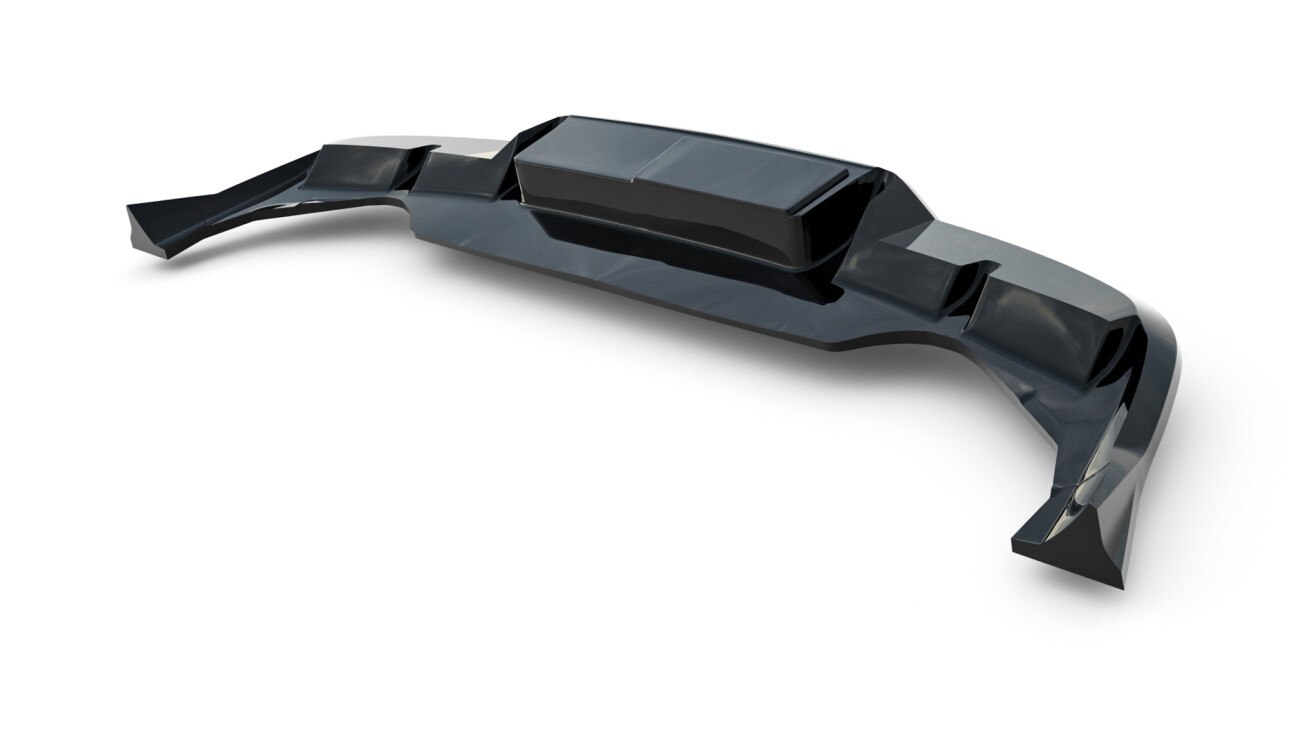 Diffusor RACE passend für VW T-Roc R-Line Mk2 schwarz Hochglanz