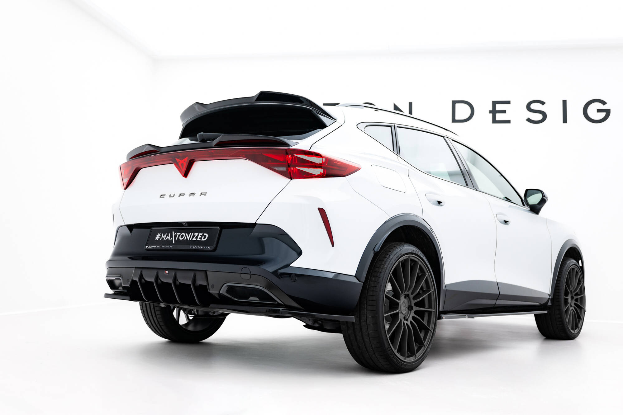 Heckspoiler unten 3D passend für CUPRA Formentor Mk1 FL schwarz Hochglanz
