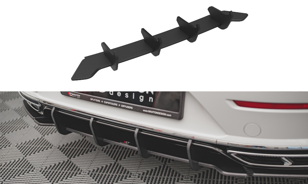 Street Pro Heckschürze Heck Ansatz Diffusor passend für VW Arteon R-Line FL rot