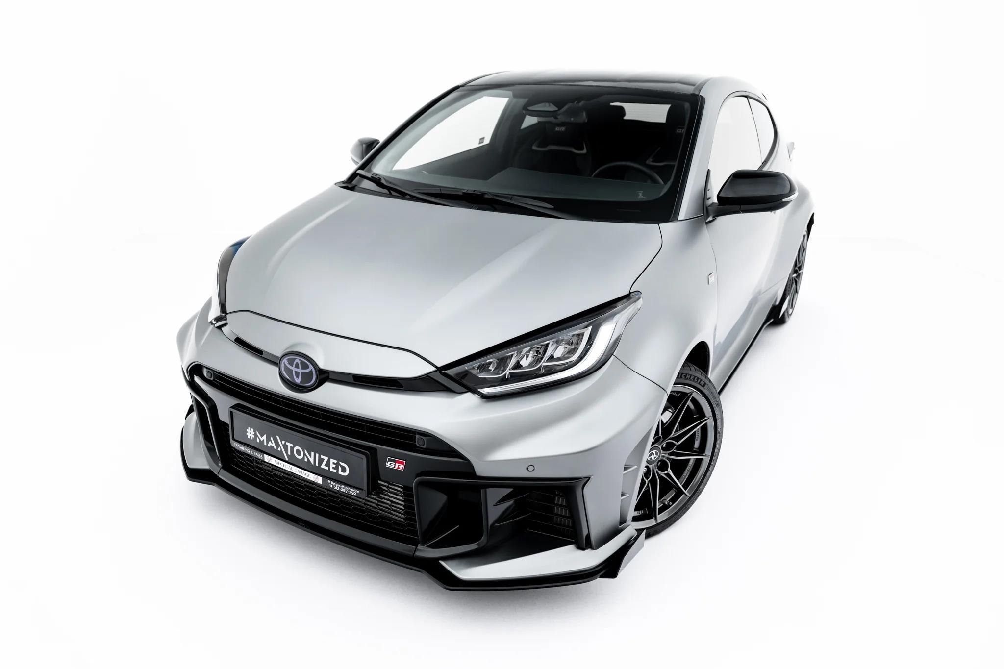 Frontlippe + Flaps passend für Toyota GR Yaris Mk4 Facelift schwarz Hochglanz