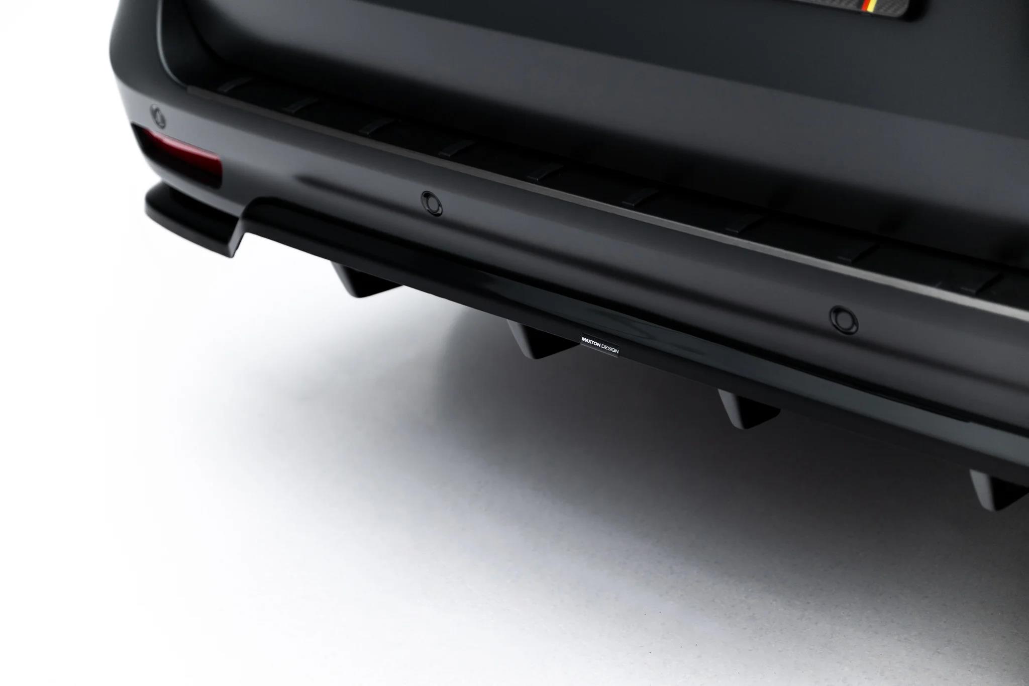 Street+ Mittlerer Diffusor RACE passend für Mercedes-Benz V AMG-Line W447 Facelift 2 schwarz Hochglanz