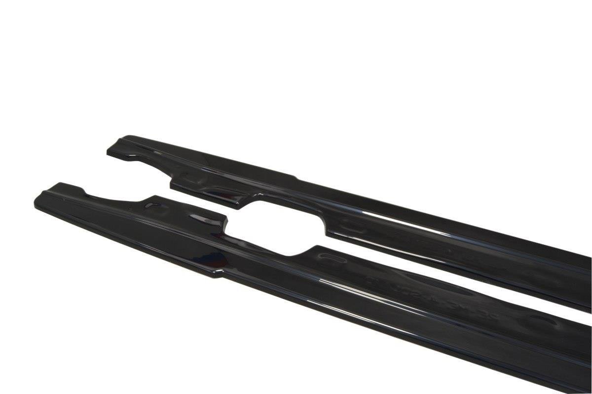 Seitenschweller Ansatz für Renault Megane Hatchback Mk4 schwarz Hochglanz