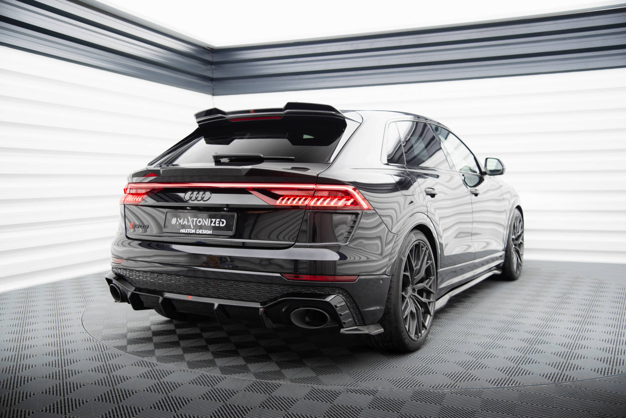 Carbon Fiber Heckklappenspoiler Unterer passend für Audi SQ8 / Q8 S-Line Mk1 FL