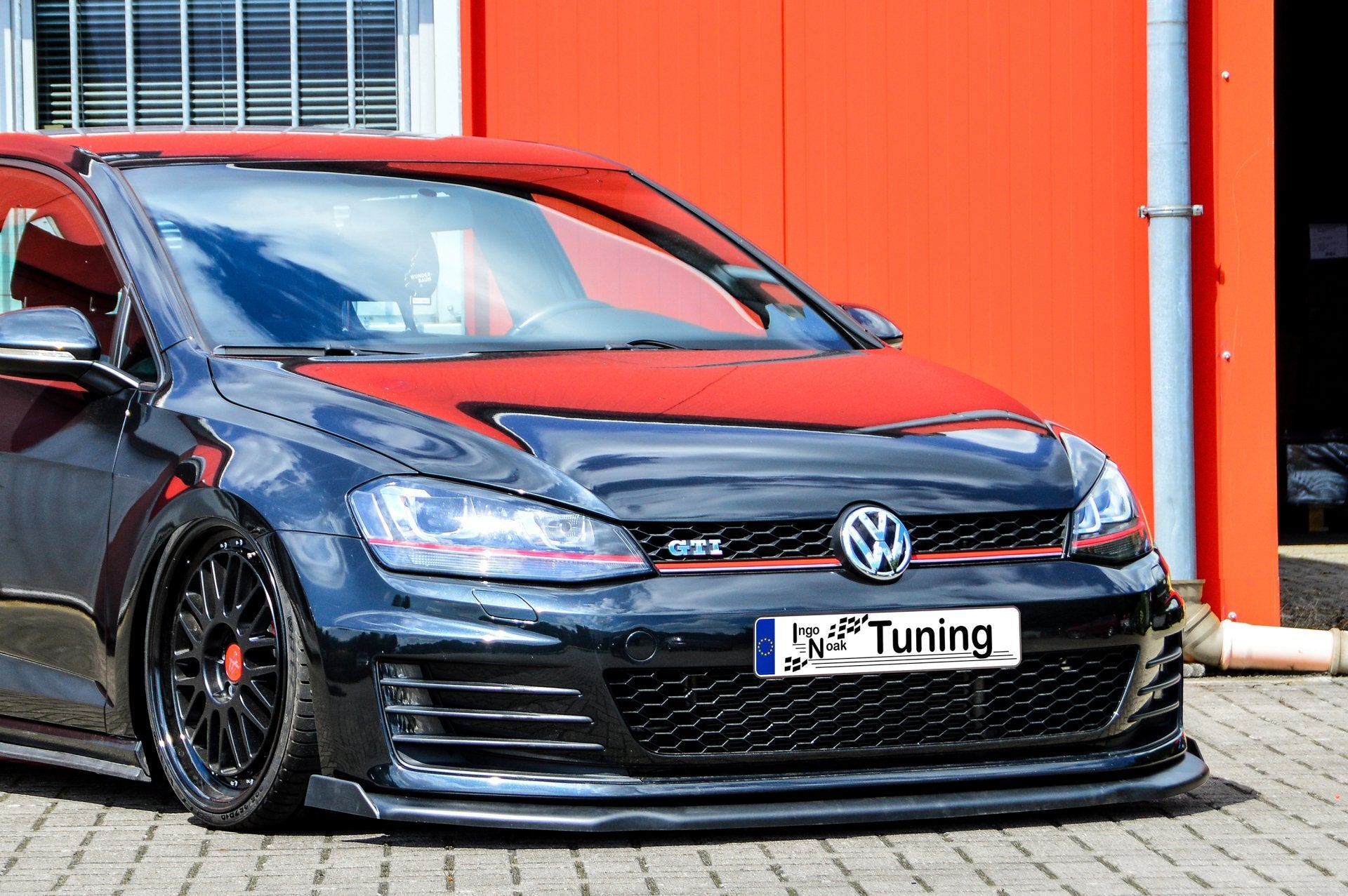 Cup Frontspoilerlippe V2 mit Wing für VW Golf 7 GTI GTD Carbon Optik