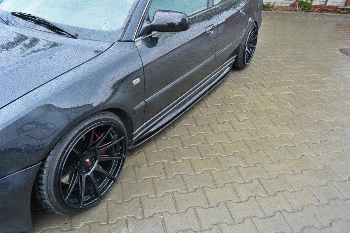 Street+ Seitenschweller Leisten passend für Audi S4 B5 schwarz Hochglanz