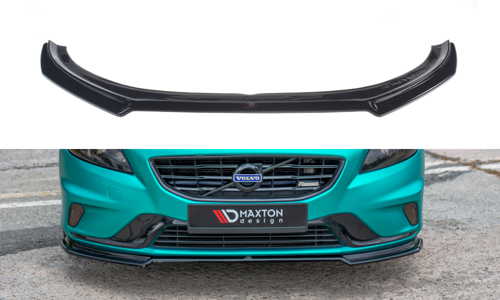 Front Ansatz für Volvo V40 R-design schwarz Hochglanz