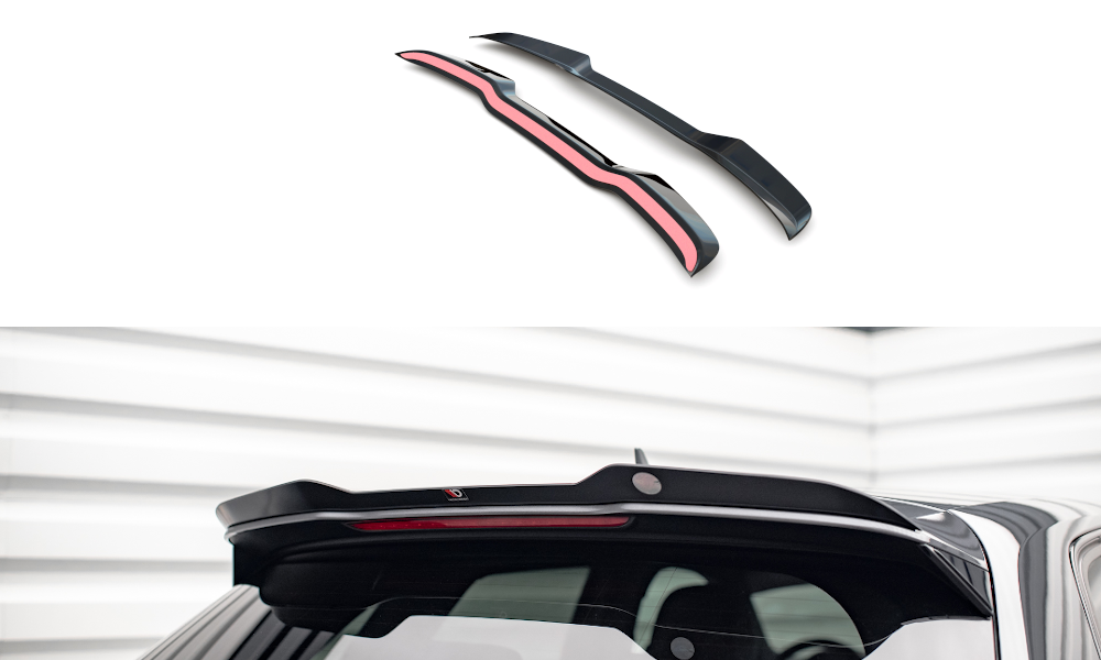 Heck Spoiler Aufsatz Abrisskante passend für Audi S3 / A3 S-Line Sportback 8V schwarz Hochglanz