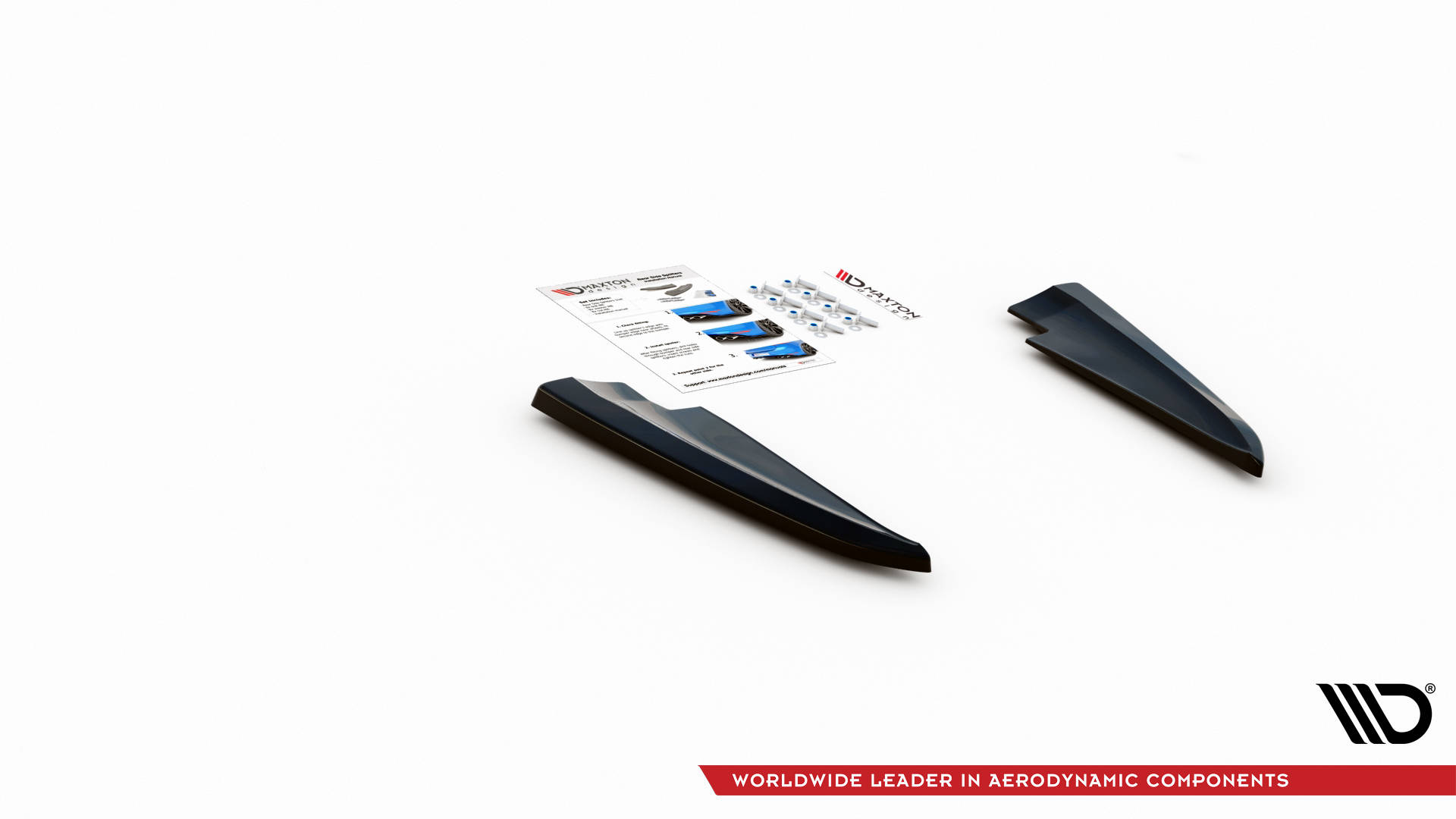 Diffusor Flaps passend für Maserati Ghibli Mk3 schwarz Hochglanz