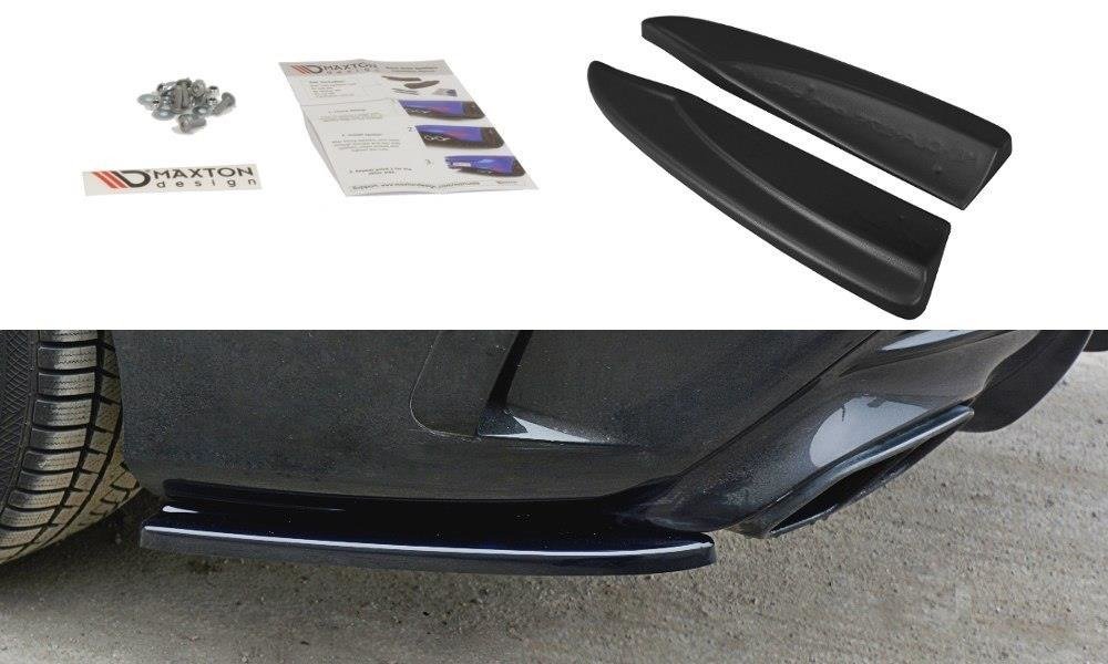 Heck Ansatz Flaps Diffusor für Mercedes CLA A45 AMG C117 Facelift schwarz Hochglanz