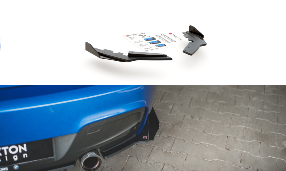 Street Pro Heck Ansatz Flaps passend für BMW M135i F20 schwarz Hochglanz