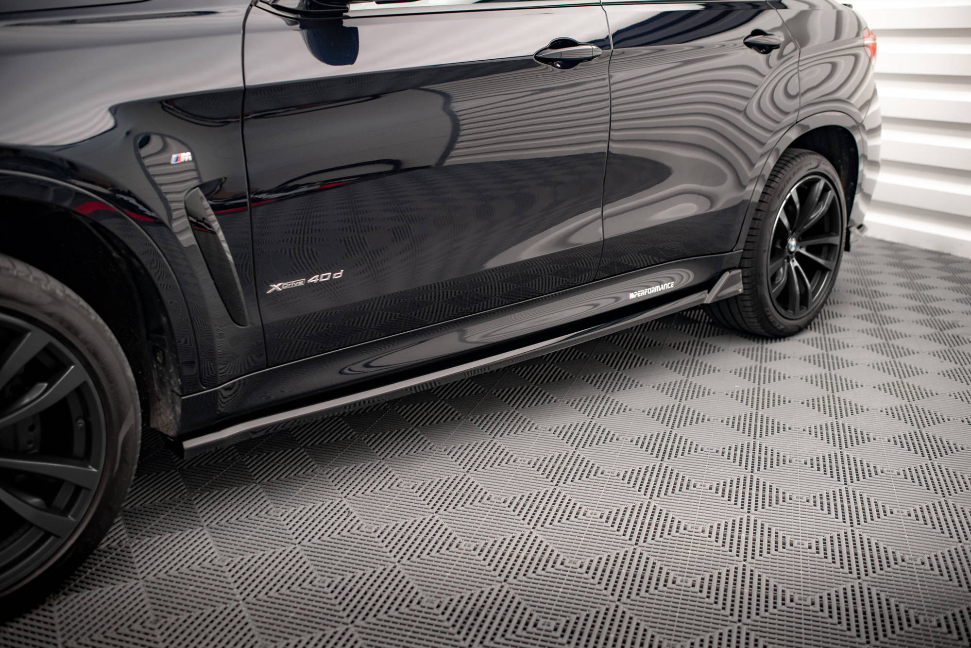 Street+ Seitenschweller Leisten V.2 passend für BMW X6 M-Paket F16 Carbon Look