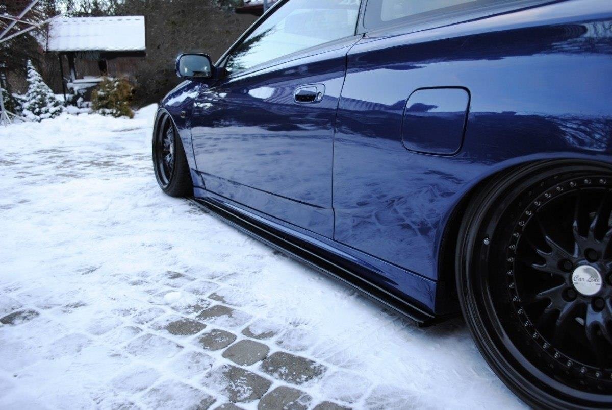 Street+ Seitenschweller Leisten passend für Toyota Celica T23 TS schwarz Hochglanz