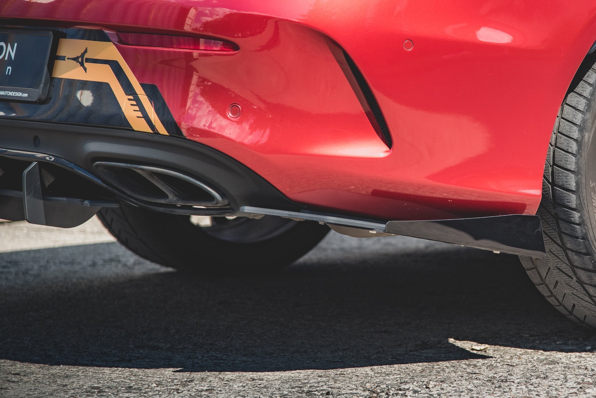 Street Pro Heck Ansatz Flaps passend für Mercedes-AMG C43 Coupe C205 schwarz Hochglanz
