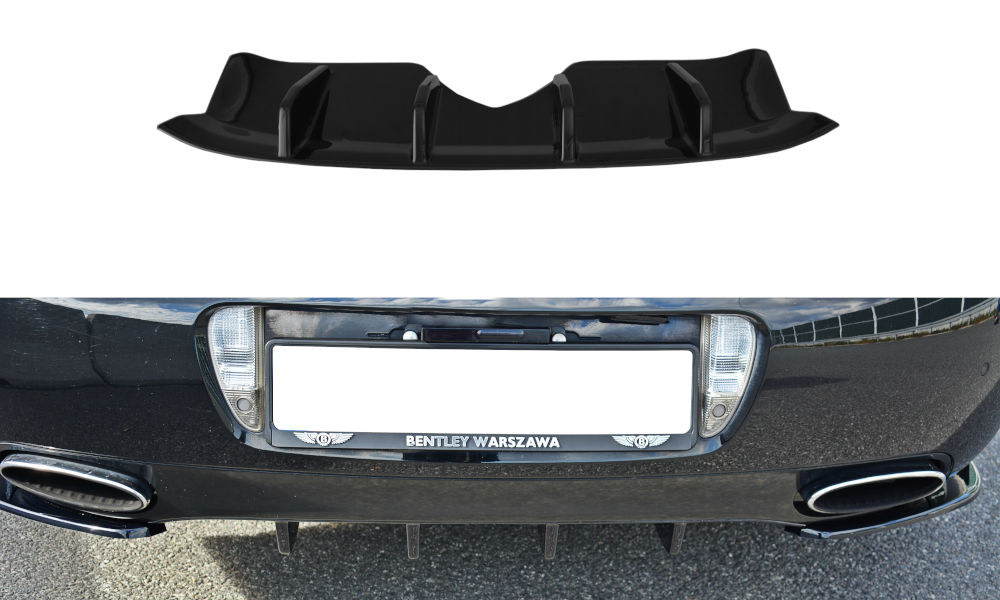 Heckansatz Diffusor passend für BENTLEY CONTINENTAL GT schwarz Hochglanz