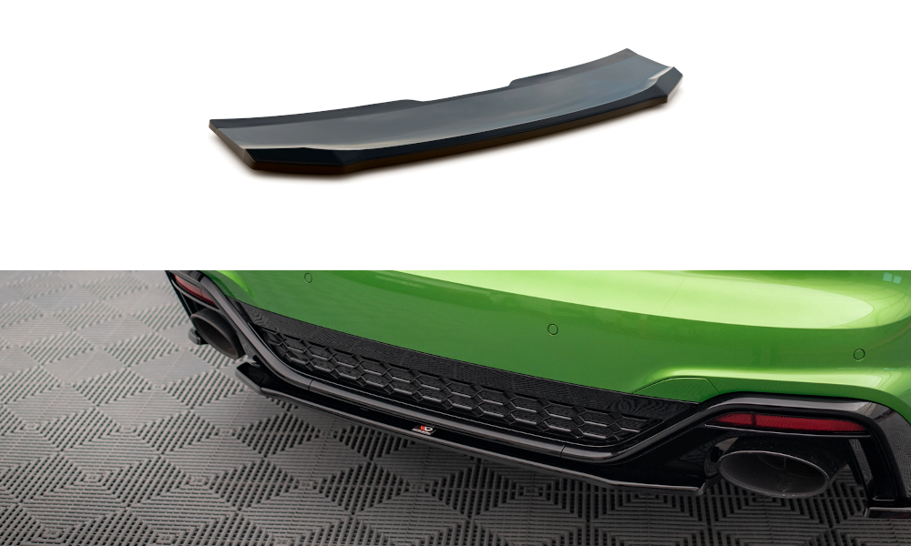 Street+ Mittlerer Diffusor Heck Ansatz passend für Audi RS5 F5 FL schwarz Hochglanz