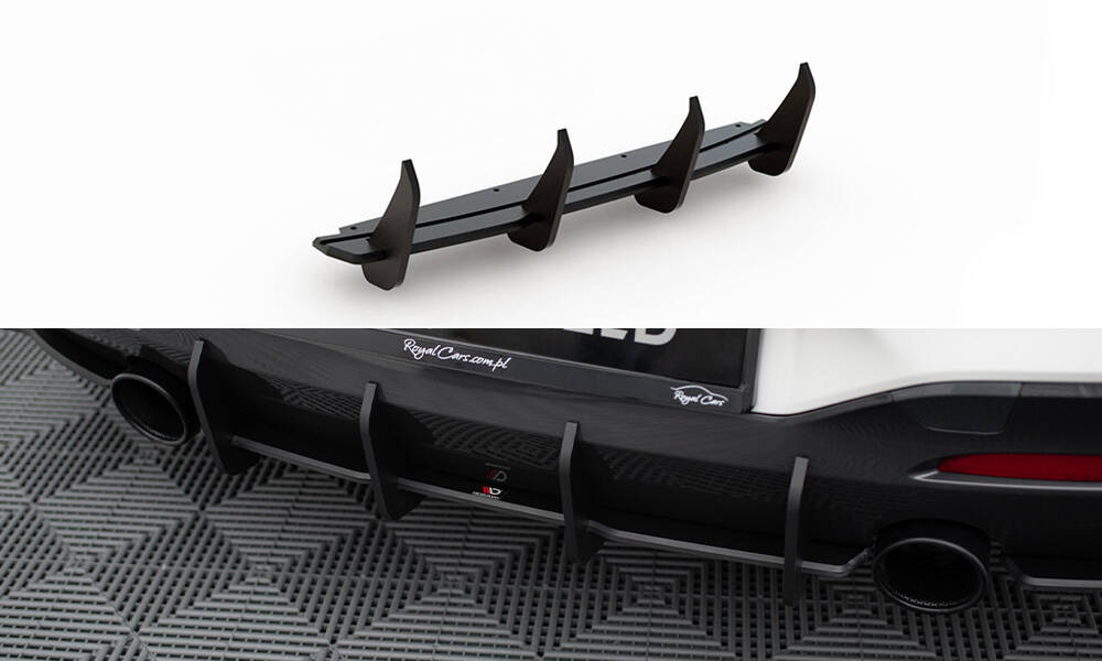 Street Pro Heckschürze Heck Ansatz Diffusor V.3 passend für BMW M140i rot