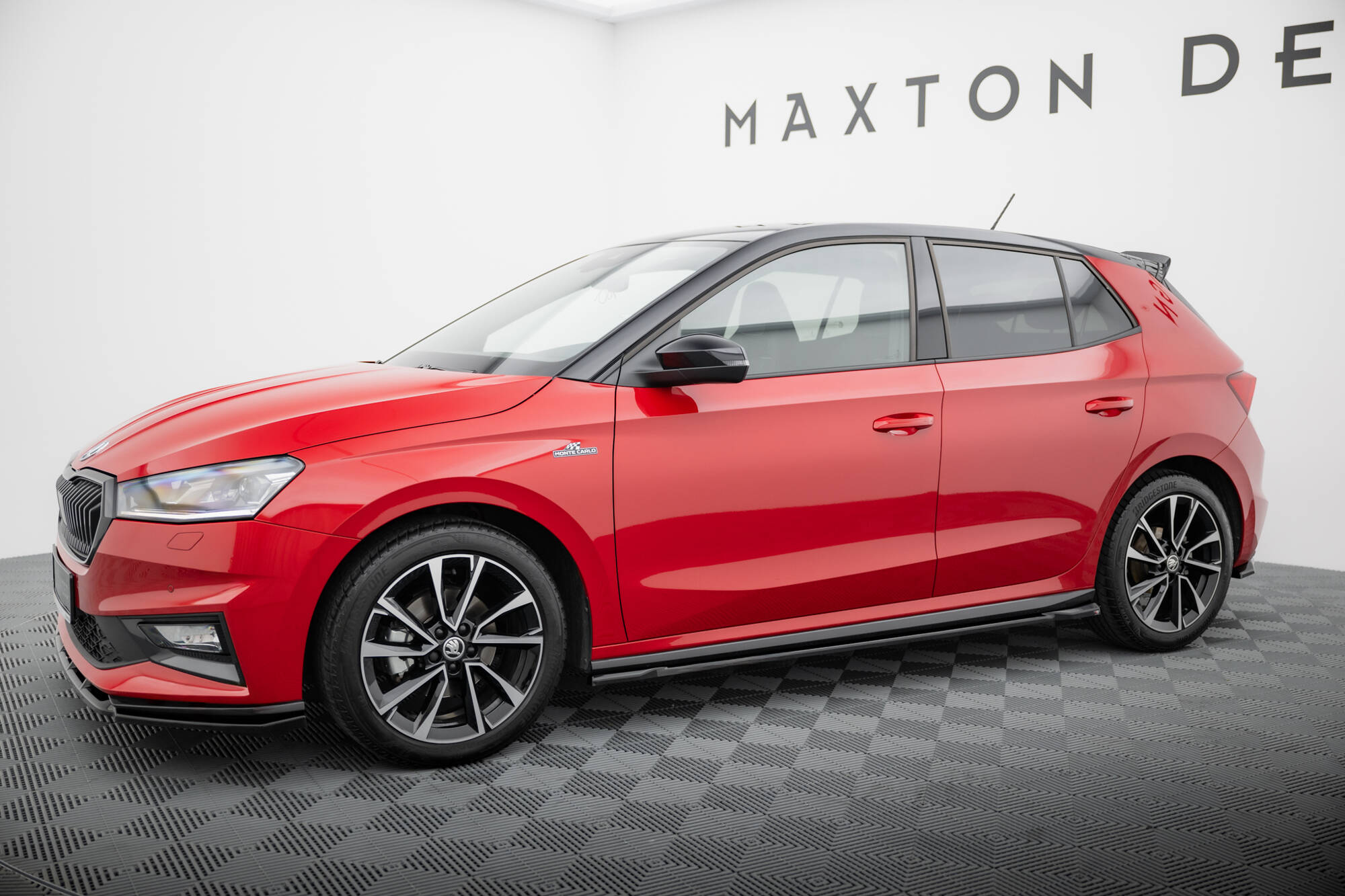 Street+ Seitenschweller Leisten passend für Skoda Fabia Monte Carlo Mk4 schwarz Hochglanz