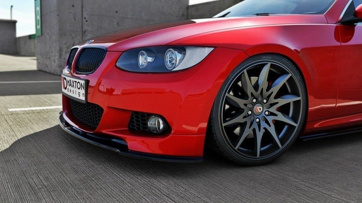 Street+ Spoilerlippe Front Ansatz passend für BMW 3er E92 M Paket vor FL schwarz Hochglanz