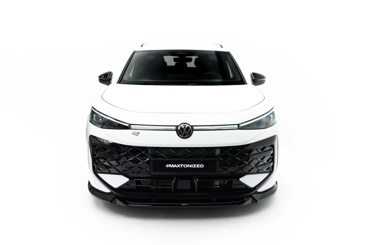 Frontlippe passend für VW T-Roc R-Line Mk2 schwarz Hochglanz