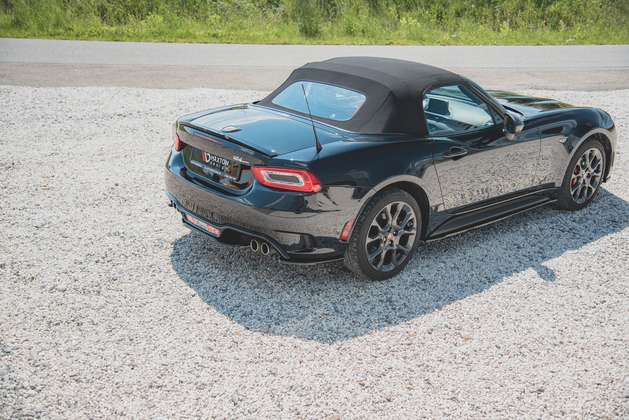 Diffusor Heckansatz passend für ABARTH 124 Spider schwarz Hochglanz