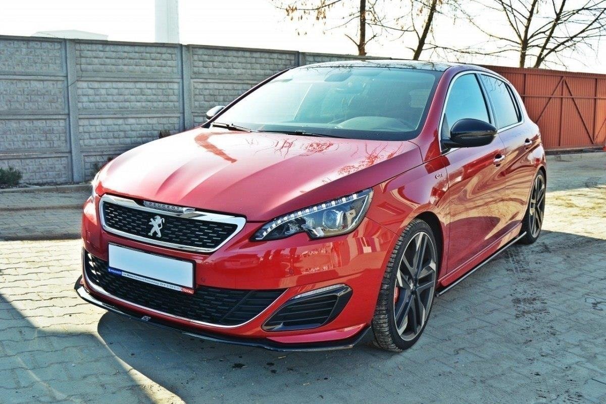 Street+ Spoilerlippe Front Ansatz V.1 passend für Peugeot 308 II GTI schwarz Hochglanz