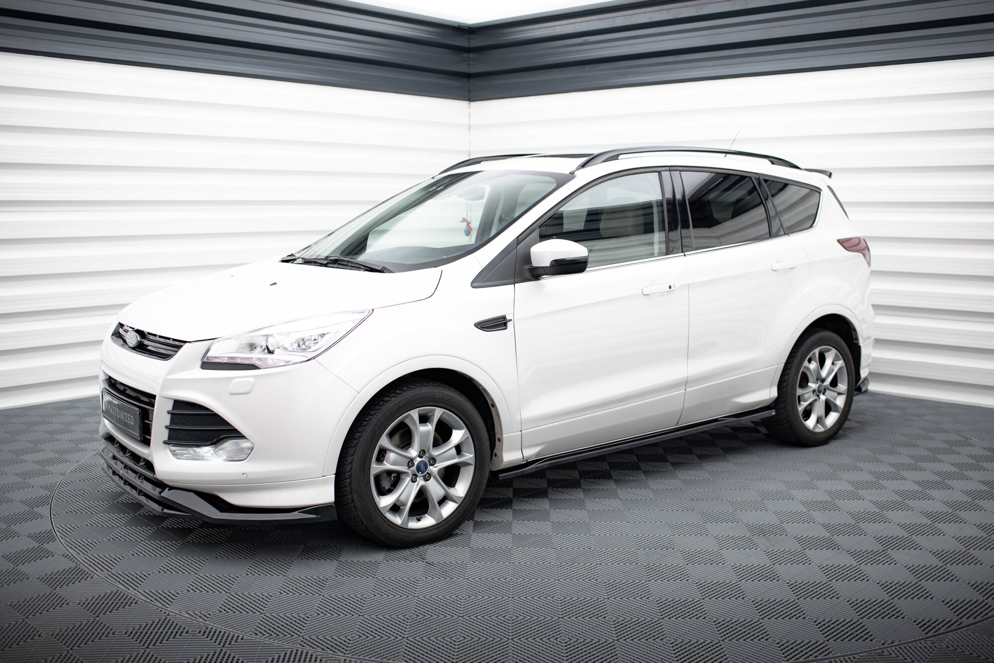 Street+ Seitenschweller Leisten passend für Ford Kuga ST-Line Mk2 FL schwarz Hochglanz