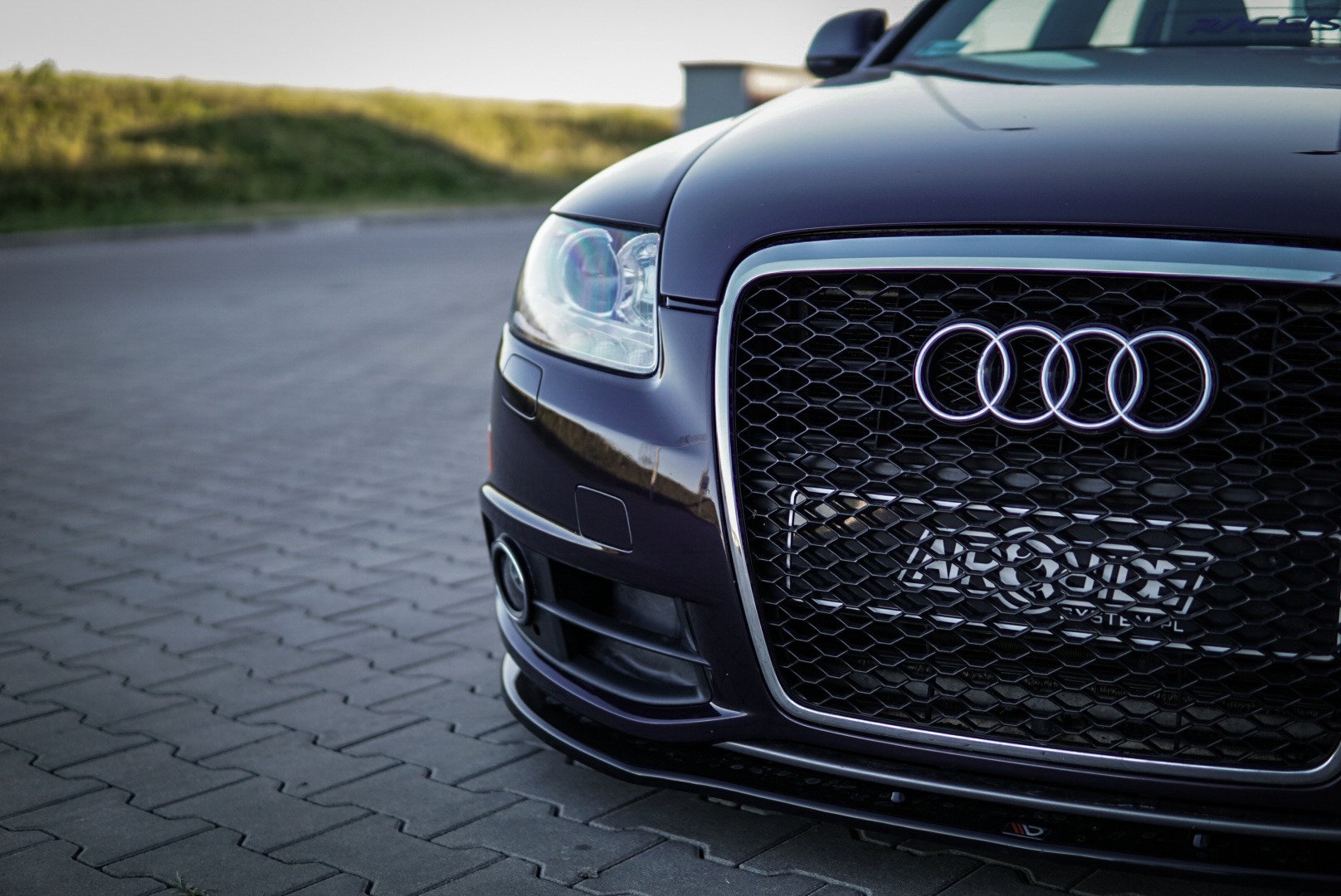 Front Ansatz für Audi A6 S-Line C6 FL schwarz Hochglanz