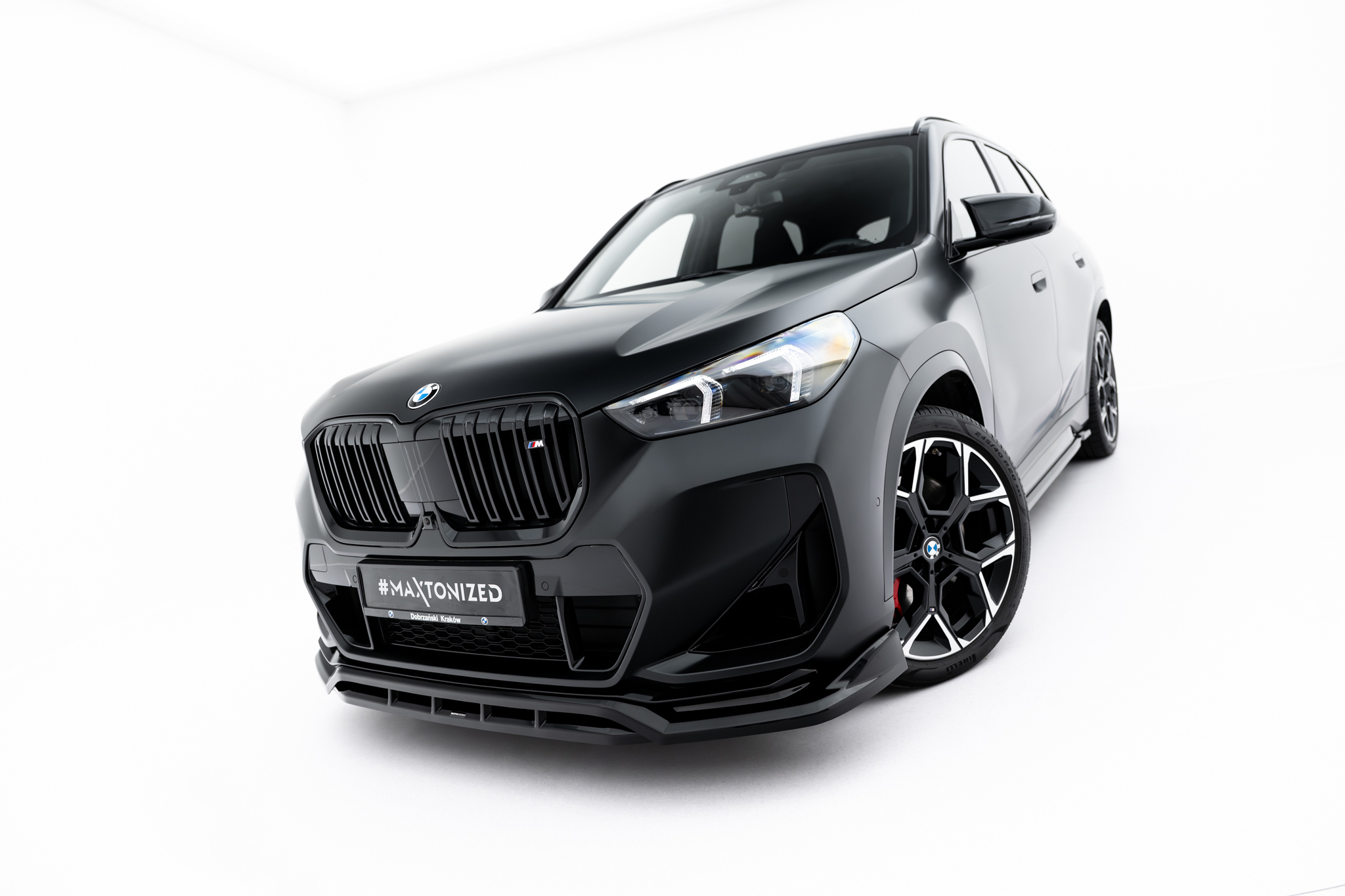 Street+ Spoilerlippe Front Ansatz passend für BMW X1 M35i U11 schwarz Hochglanz