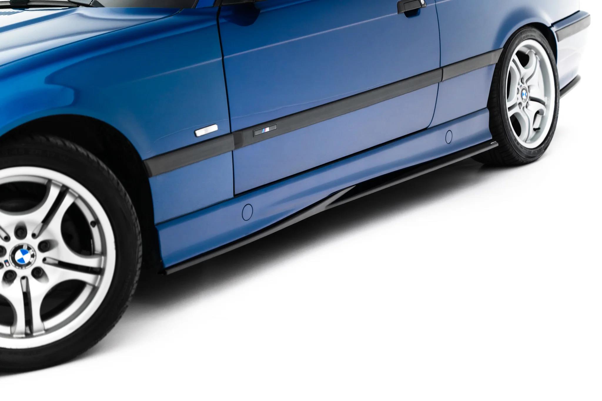 Seitenschweller Ansatz Paar passend für BMW M3 / 3 M-Paket Coupe / Cabrio E36 schwarz Hochglanz