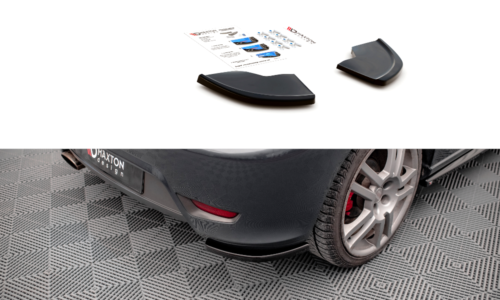 Street+ Heck Ansatz Flaps passend für Seat Ibiza CUPRA Mk3 schwarz Hochglanz