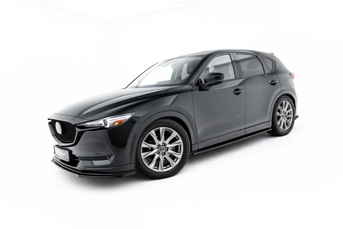 Seitenschweller Ansatz (Paar) passend für Mazda CX-5 Mk2 schwarz Hochglanz