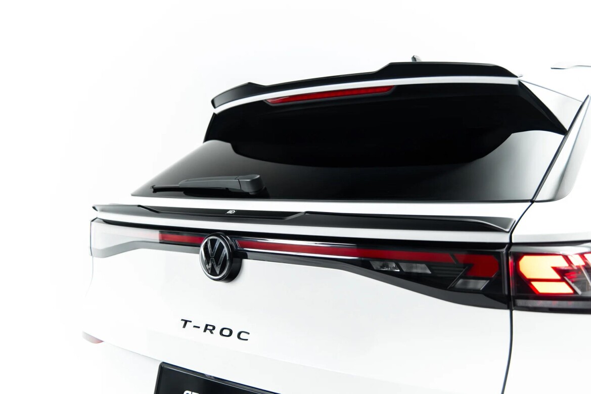 Heckspoiler Lippe unten passend für VW T-Roc R-Line Mk2 schwarz Hochglanz