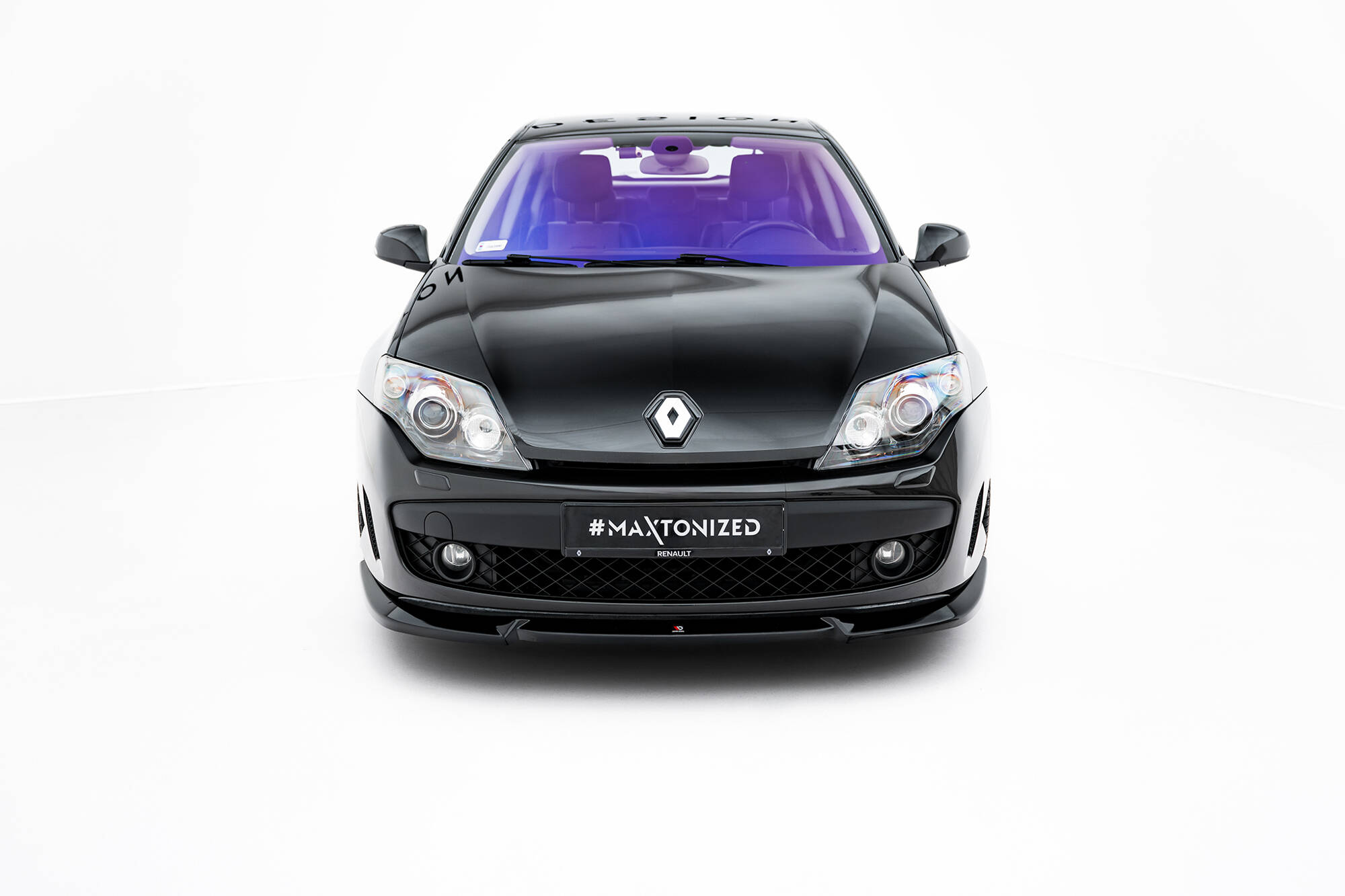 Street+ Spoilerlippe Front Ansatz passend für Renault Laguna Hatchback GT Mk3 schwarz Hochglanz