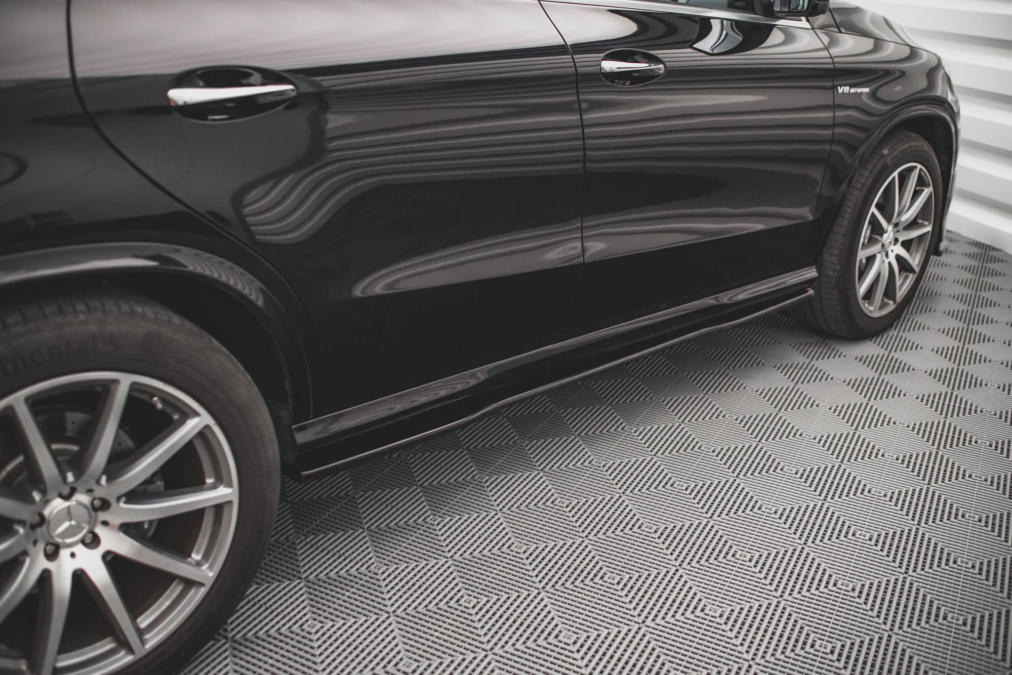 Street+ Seitenschweller Leisten passend für Mercedes GLE Coupe 63 AMG C292 schwarz Hochglanz