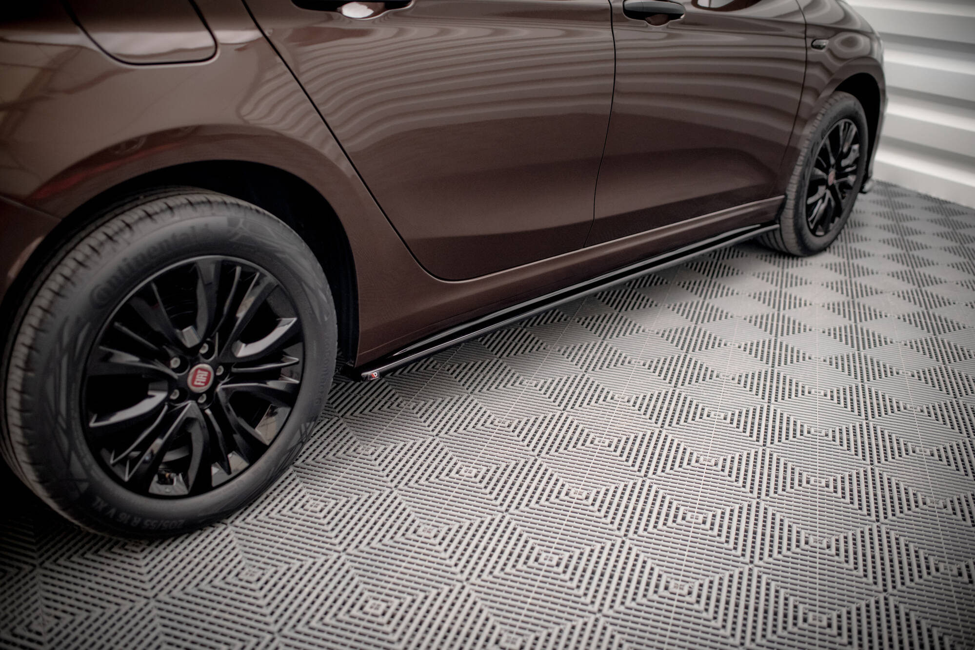 Seitenschweller Ansatz für Fiat Tipo S-Design schwarz Hochglanz